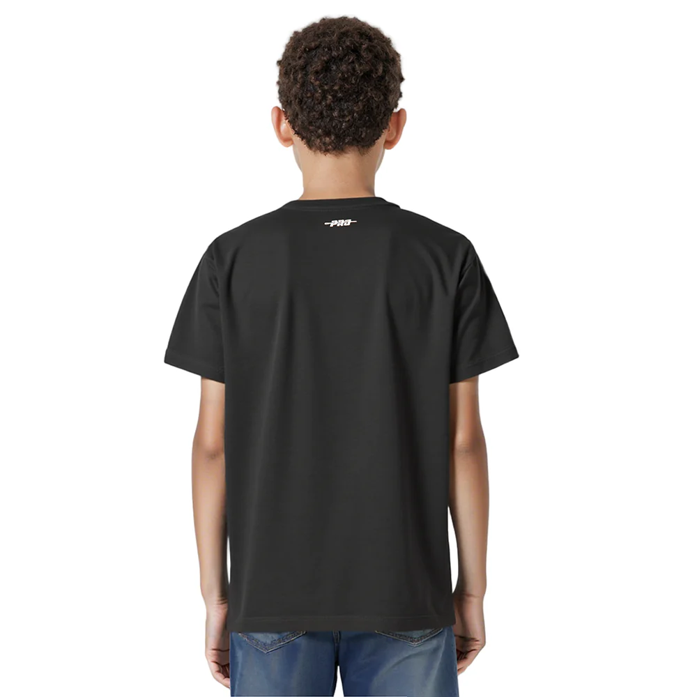 NFL LAS VEGAS RAIDERS RETRO CLASSIC SINGLE JERSEY BIG BOYS SINGLE JERSEY TAPING TEE (BLACK/GRAY) - Image 2