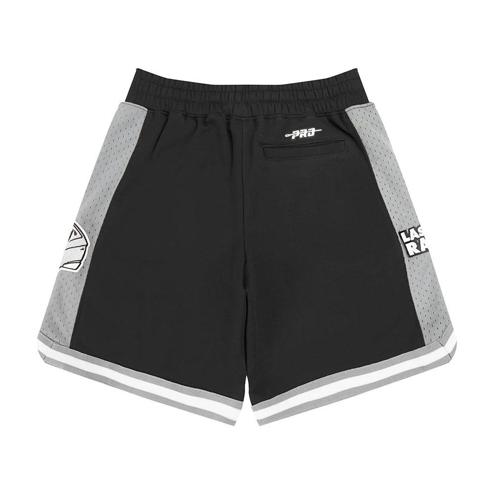 NFL LAS VEGAS RAIDERS CLASSIC BIG BOYS FLEECE 2.0 SHORT (BLACK/GRAY) - Image 5