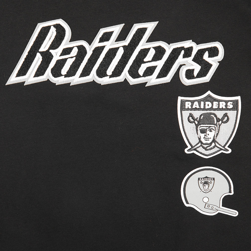 NFL LAS VEGAS RAIDERS RETRO CLASSIC BIG GIRLS SHORT SLEEVE BOXY TEE (BLACK) - Image 5