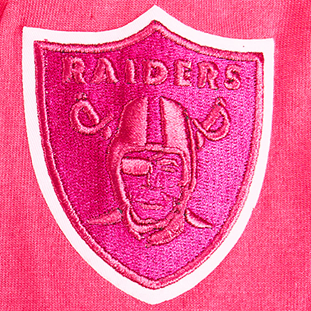 NFL LAS VEGAS RAIDERS TRIPLE PINK BIG GIRLS SHORT SLEEVE BOXY TEE (BEETROOT PURPLE) - Image 4