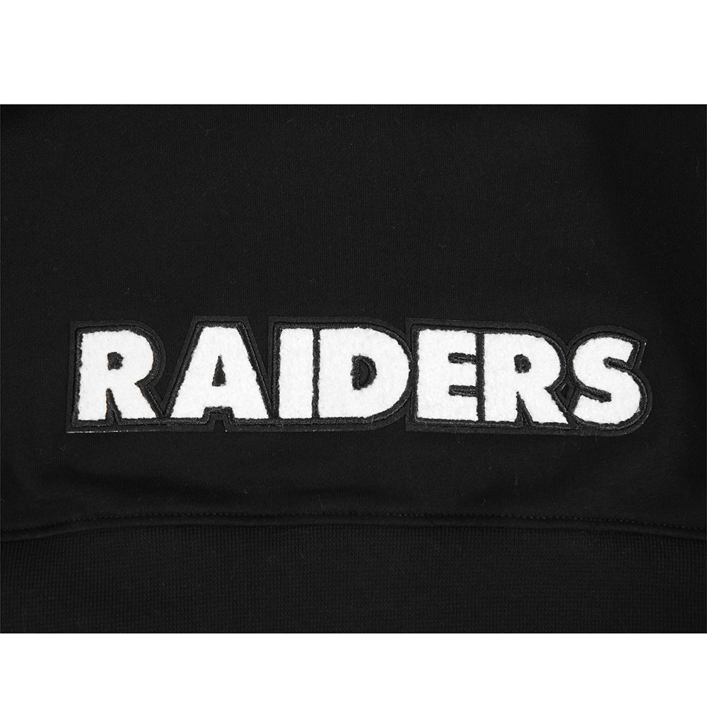 NFL LAS VEGAS RAIDERS CLASSIC BIG GIRL'S FLEECE FULL ZIP HOODIE (BLACK) - Image 6