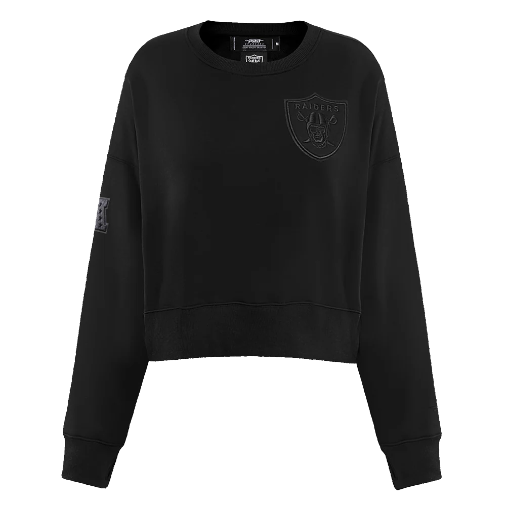 NFL LAS VEGAS RAIDERS NEUTRAL WOMEN'S CREWNECK (BLACK)