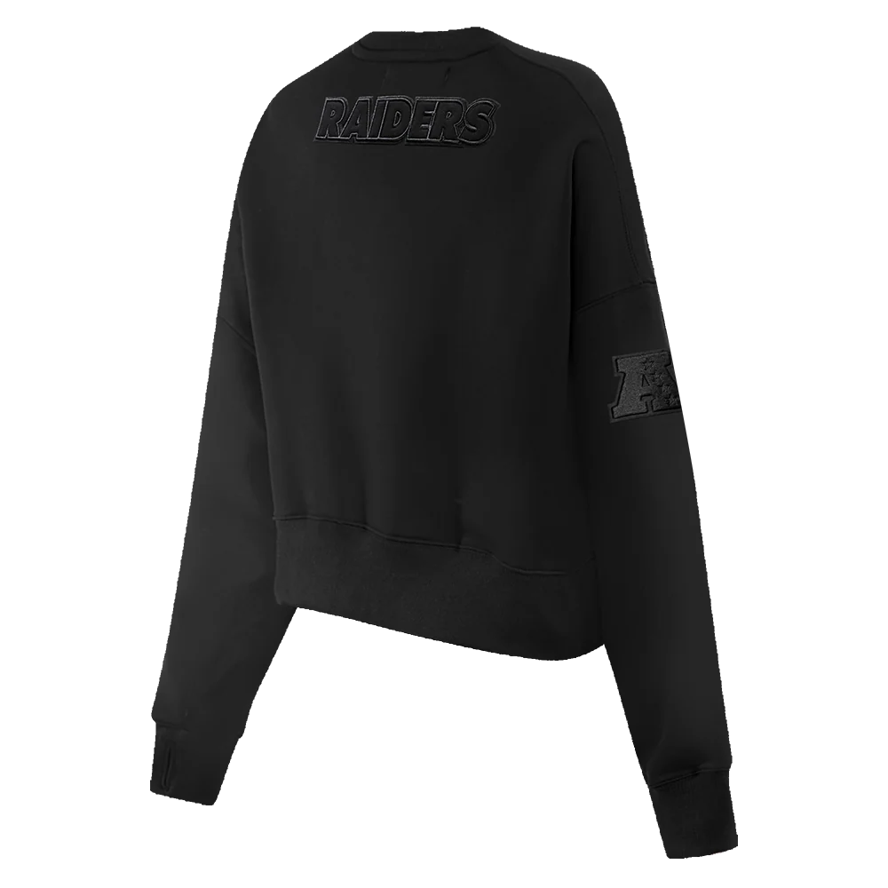 NFL LAS VEGAS RAIDERS NEUTRAL WOMEN'S CREWNECK (BLACK) - Image 3