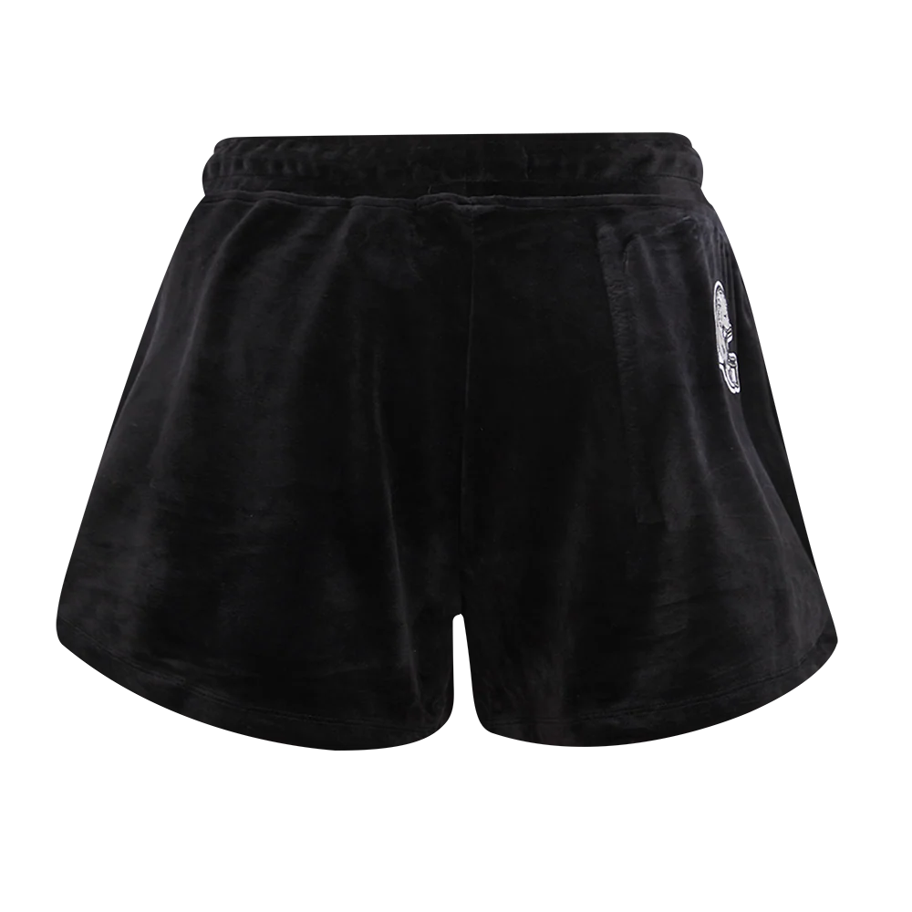 NFL LAS VEGAS RAIDERS CLASSIC WOMEN'S VELOUR SHORT (BLACK) - Image 3