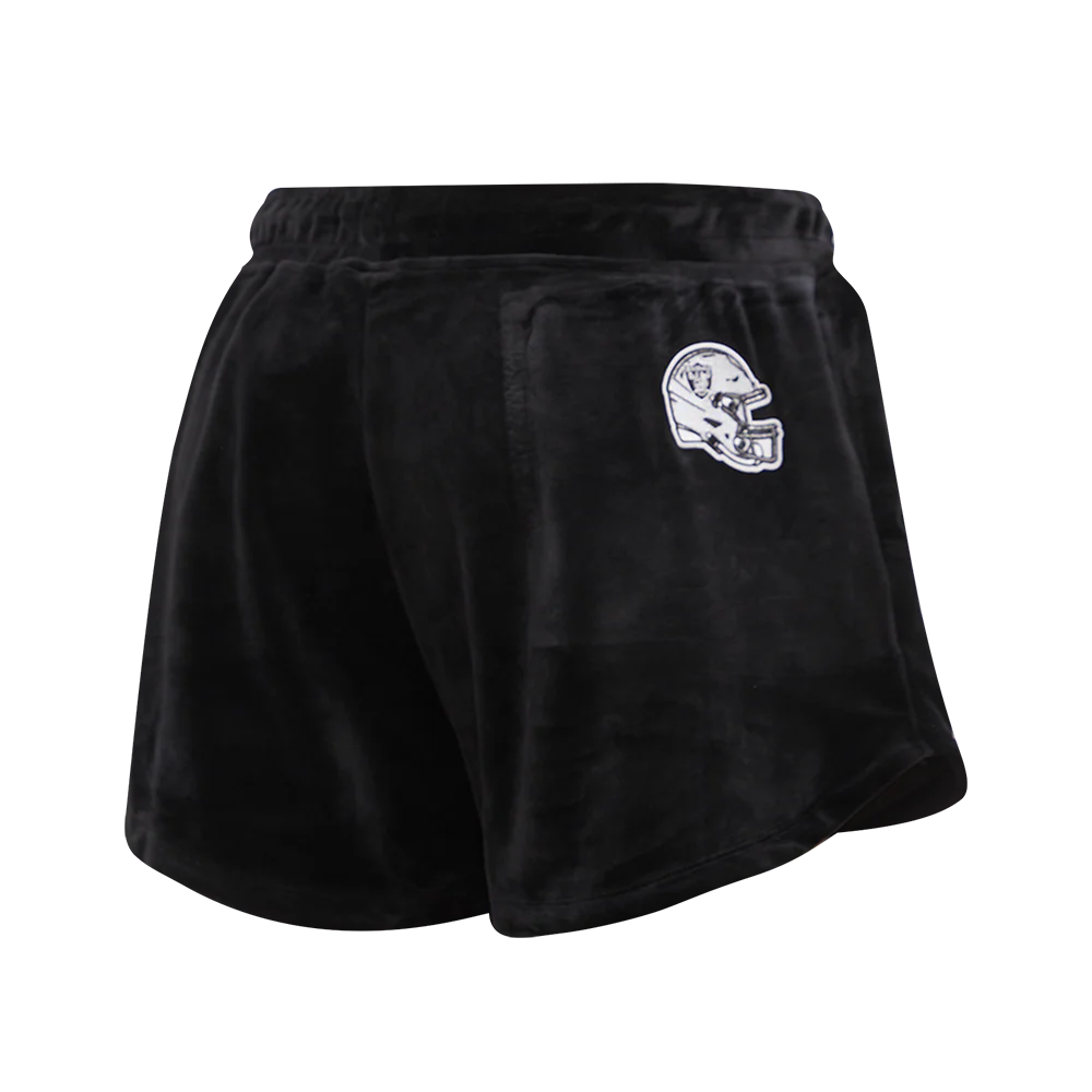 NFL LAS VEGAS RAIDERS CLASSIC WOMEN'S VELOUR SHORT (BLACK) - Image 4