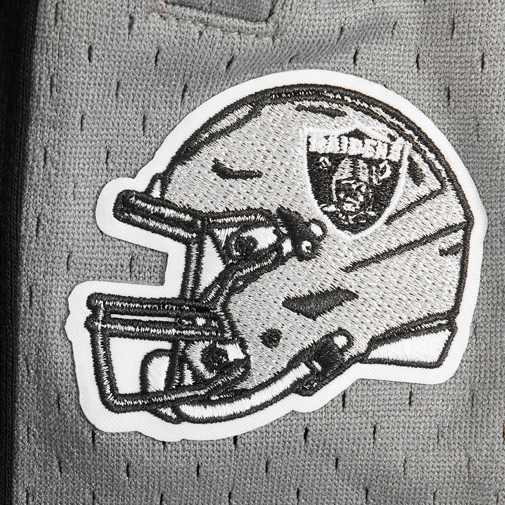 NFL LAS VEGAS RAIDERS CLASSIC LITTLE BOYS FLEECE 2.0 SHORT (BLACK/GRAY) - Image 16
