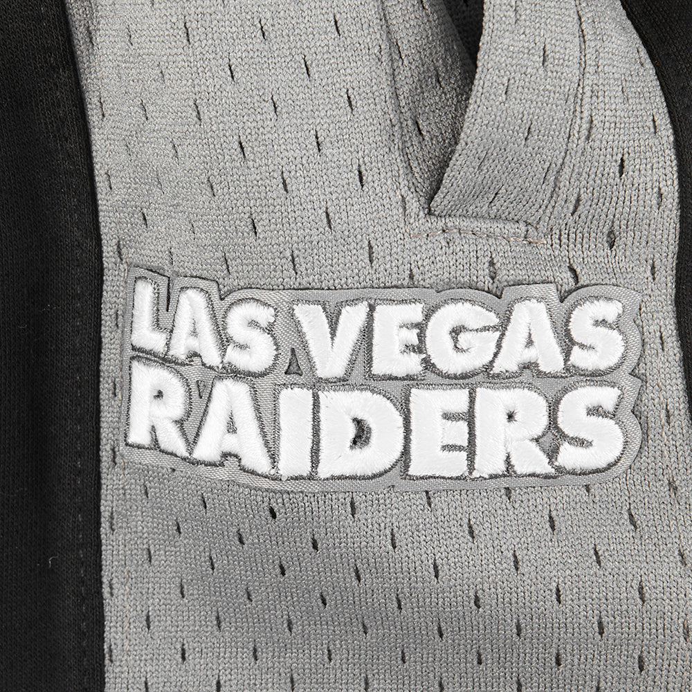 NFL LAS VEGAS RAIDERS CLASSIC LITTLE BOYS FLEECE 2.0 SHORT (BLACK/GRAY) - Image 6