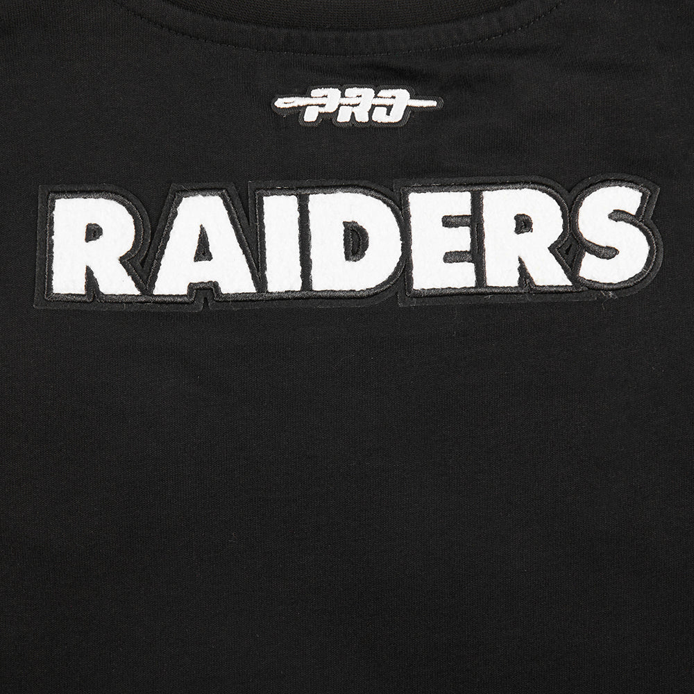 NFL LAS VEGAS RAIDERS CLASSIC LITTLE GIRLS SHORT SLEEVE BOXY TEE (BLACK) - Image 5