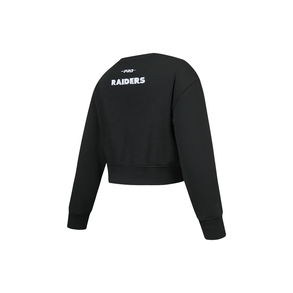 NFL LAS VEGAS RAIDERS CLASSIC LITTLE GIRL'S FLC CREWNECK (BLACK) - Image 4