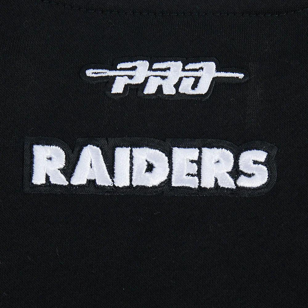 NFL LAS VEGAS RAIDERS CLASSIC LITTLE GIRL'S FLC CREWNECK (BLACK) - Image 6