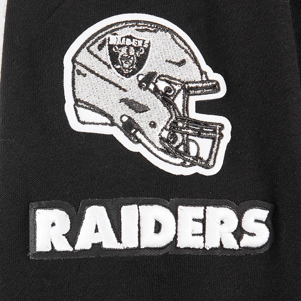 NFL LAS VEGAS RAIDERS CLASSIC LITTLE GIRLS FLEECE FULL ZIP HOODIE (BLACK) - Image 3
