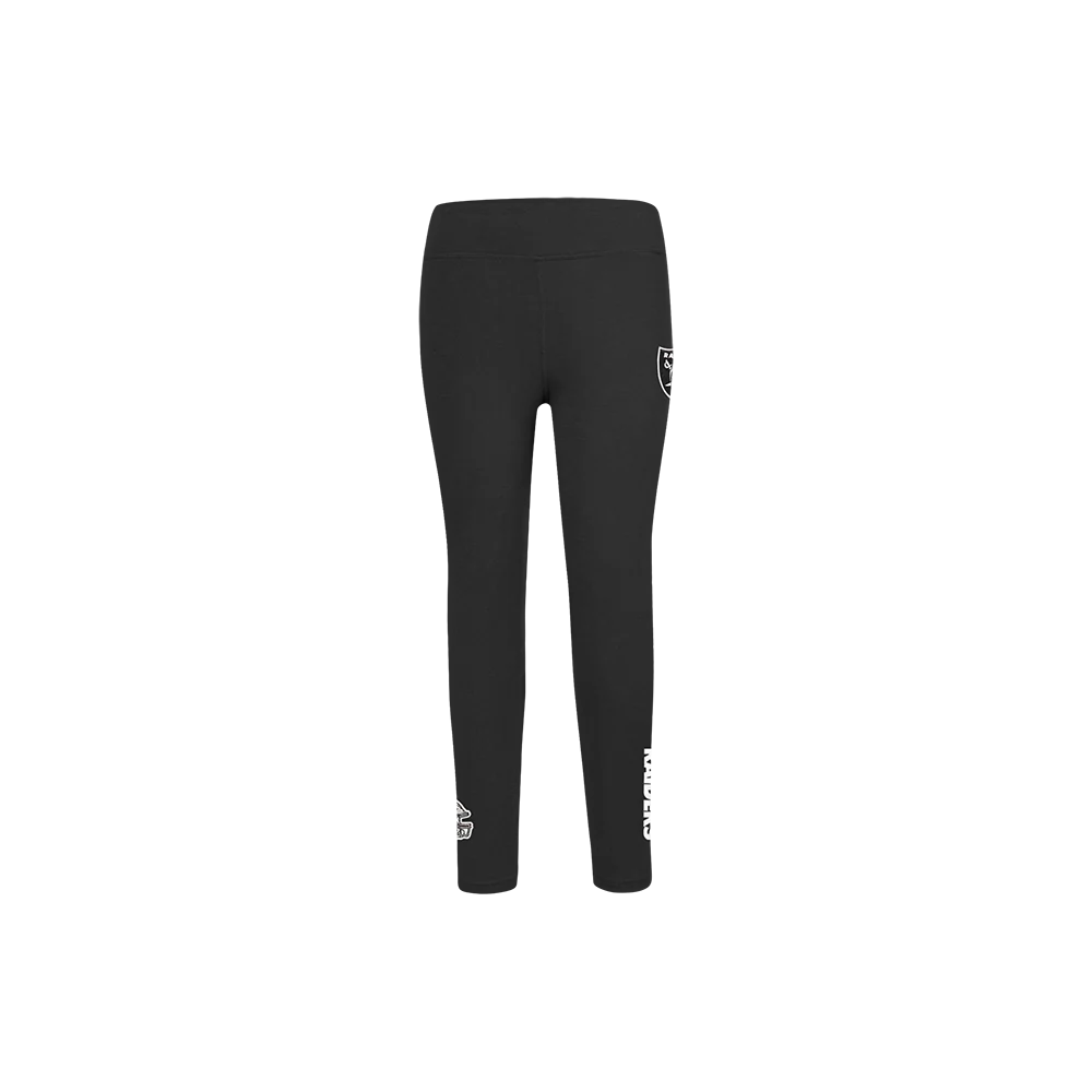 NFL LAS VEGAS RAIDERS CLASSIC LITTLE GIRLS LEGGING (BLACK) - Image 2