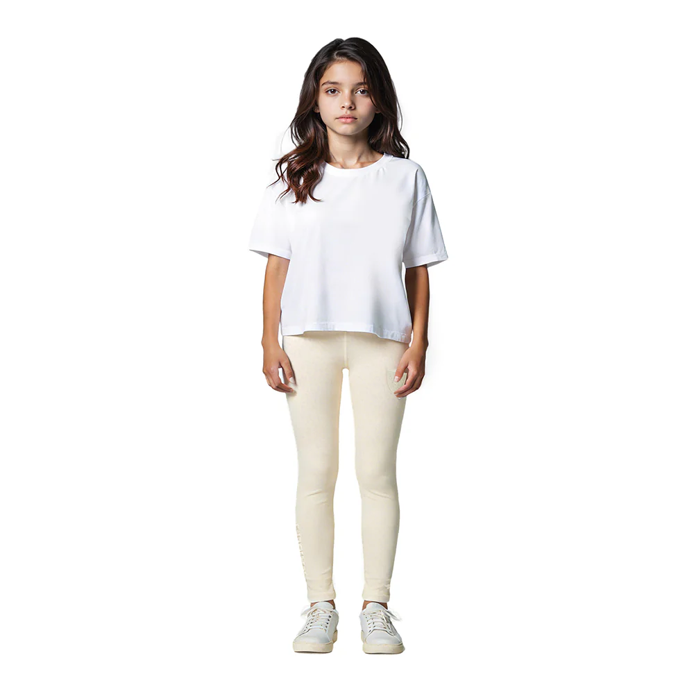 NFL LAS VEGAS RAIDERS NEUTRAL LITTLE GIRLS LEGGING (EGGSHELL) - Image 3