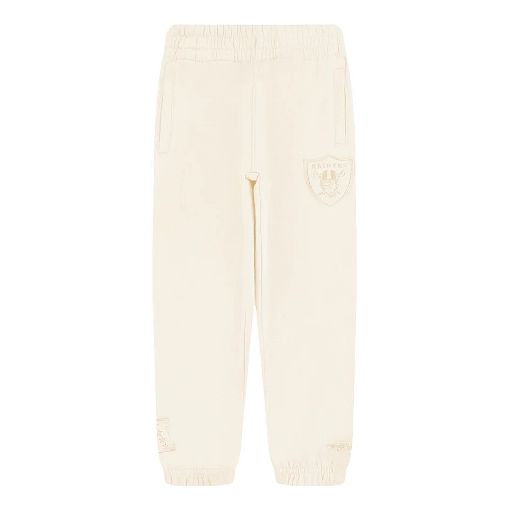 NFL LAS VEGAS RAIDERS NEUTRAL TODDLER BOYS FLEECE SWEATPANT (EGGSHELL) - Image 4