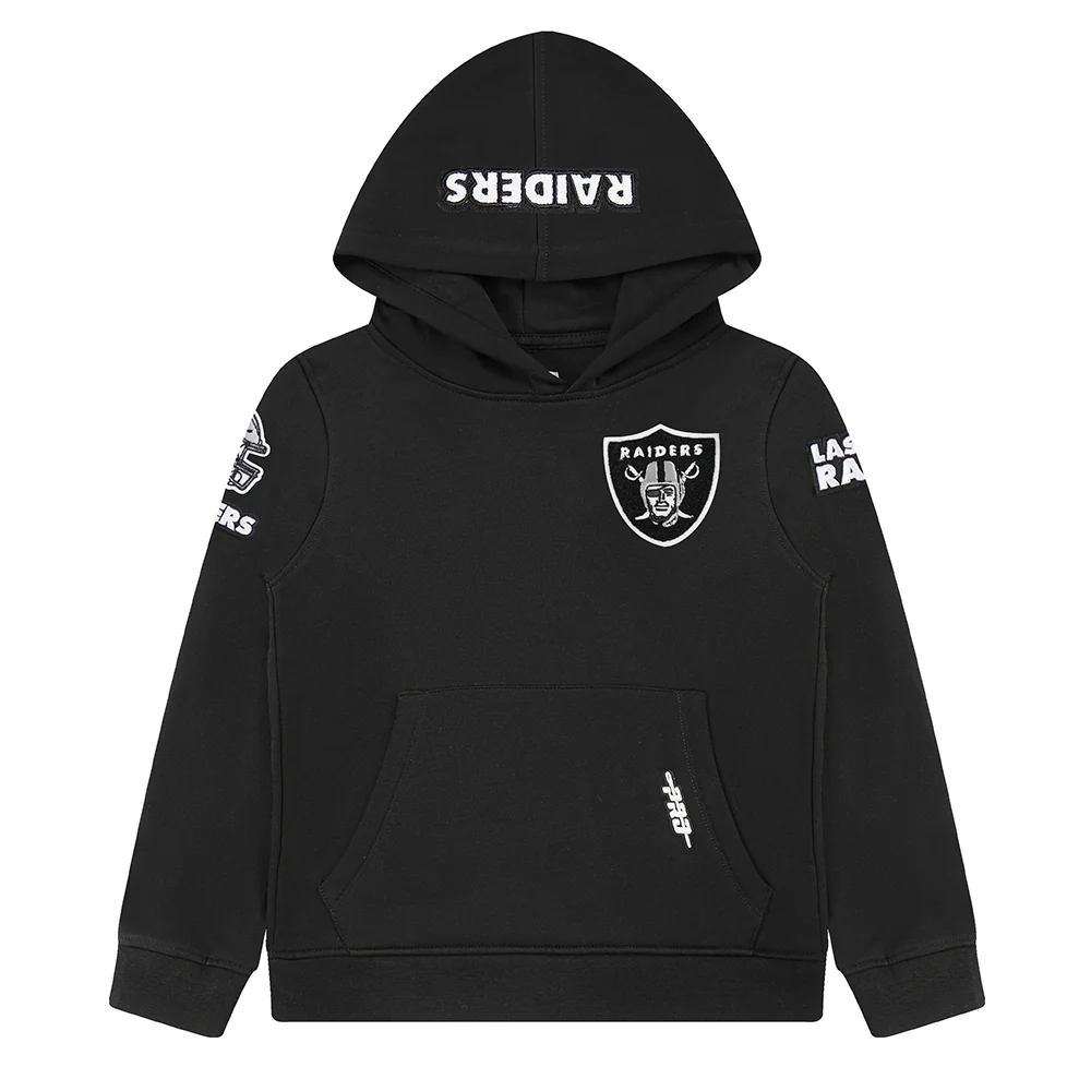 NFL LAS VEGAS RAIDERS CLASSIC TODDLER BOYS FLEECE PULLOVER HOODIE (BLACK) - Image 3