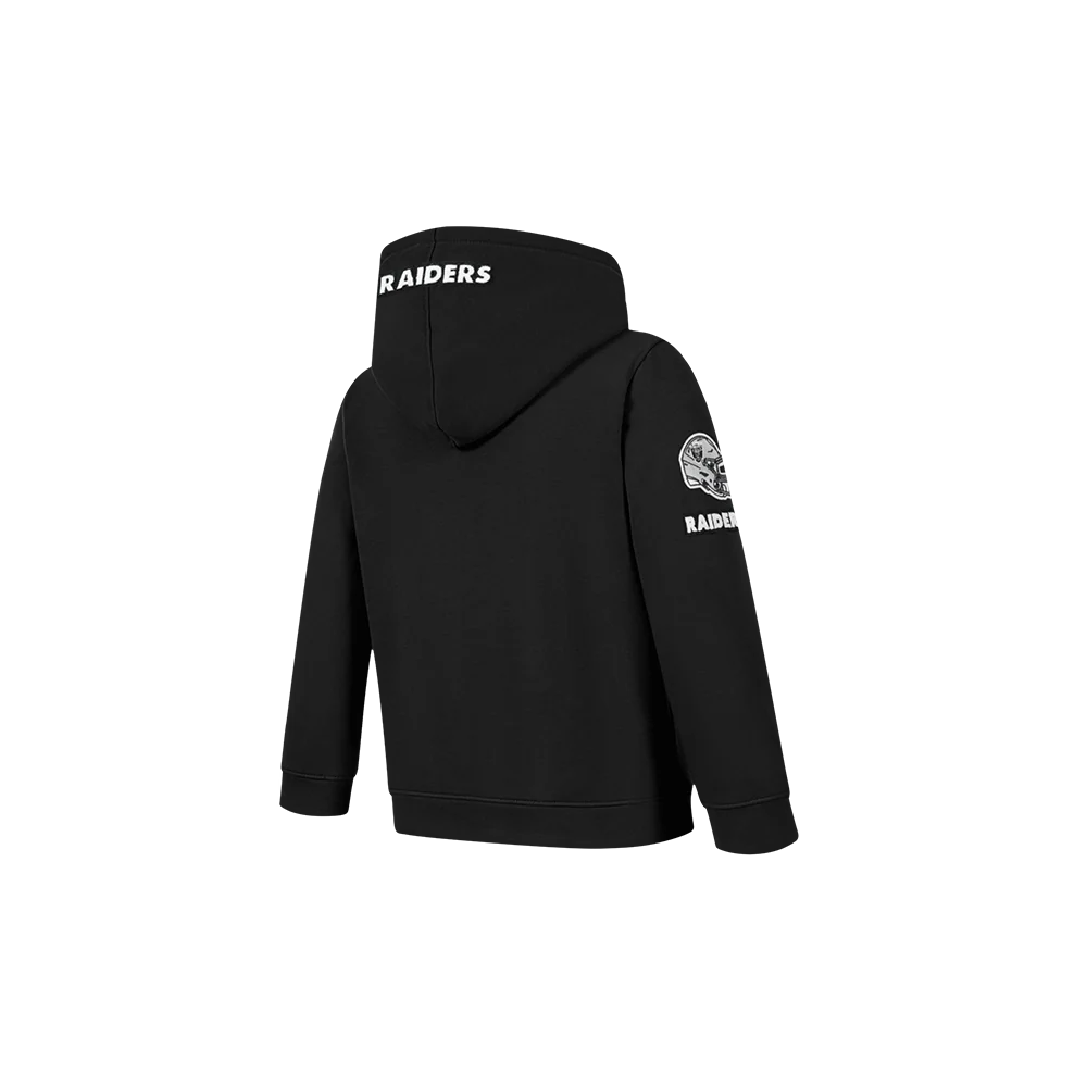 NFL LAS VEGAS RAIDERS CLASSIC TODDLER BOY'S FLC FZ HOODIE (BLACK) - Image 4