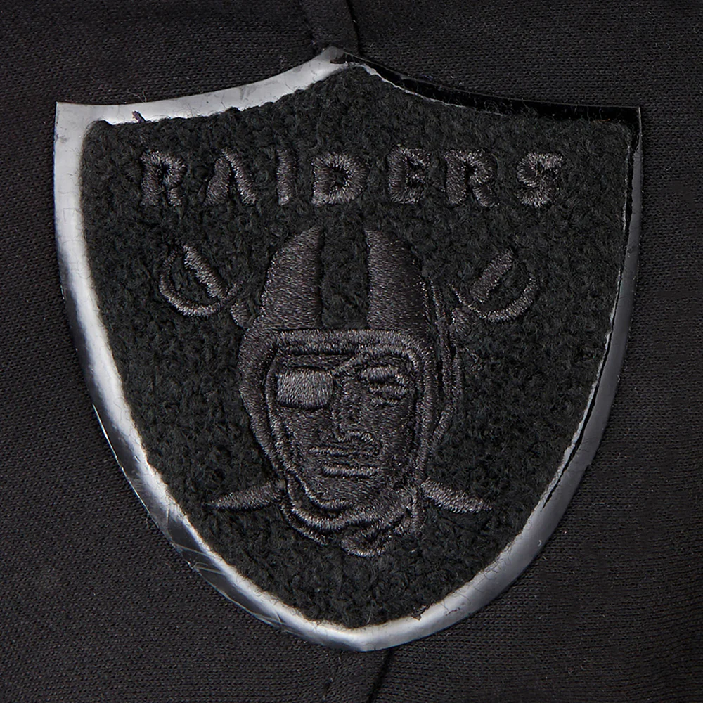 NFL LAS VEGAS RAIDERS TRIPLE BLACK TODDLER BOYS FLEECE PULLOVER HOODIE (BLACK) - Image 6