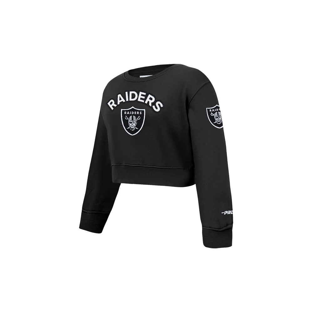 NFL LAS VEGAS RAIDERS CLASSIC TODDLER GIRL'S FLC CREWNECK (BLACK) - Image 3