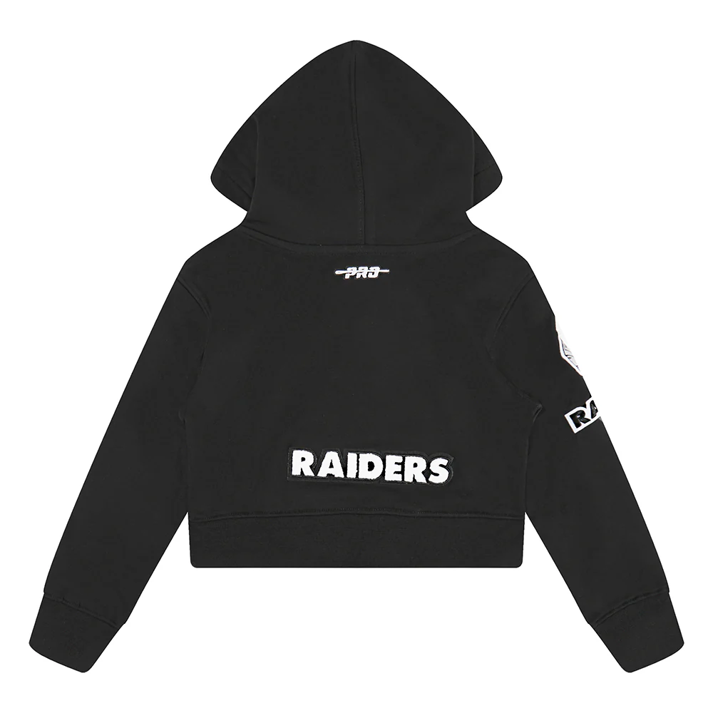 NFL LAS VEGAS RAIDERS CLASSIC TODDLER GIRLS FLEECE FULL ZIP HOODIE (BLACK) - Image 2