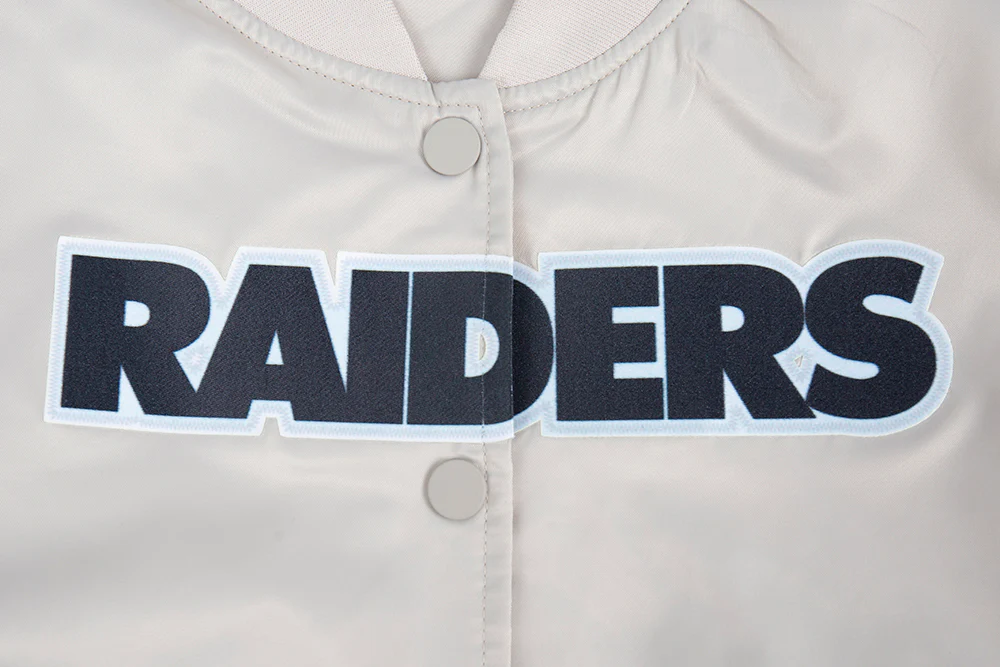 NFL LAS VEGAS RAIDERS CLASSIC WOMEN'S SATIN JACKET (SILVER) - Image 8