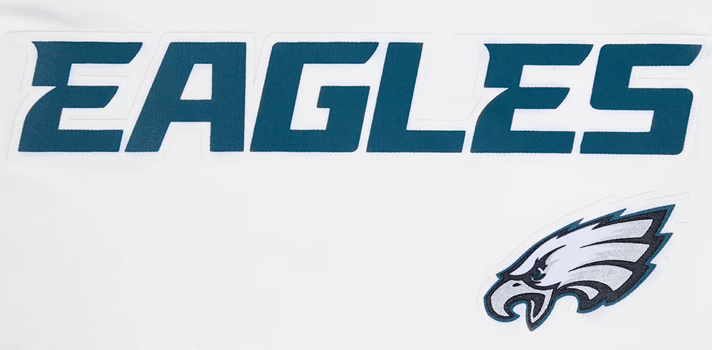 NFL PHILADELPHIA EAGLES CLASSIC MESH STRIPED MEN'S TEE (WHITE/BLACK) - Image 5