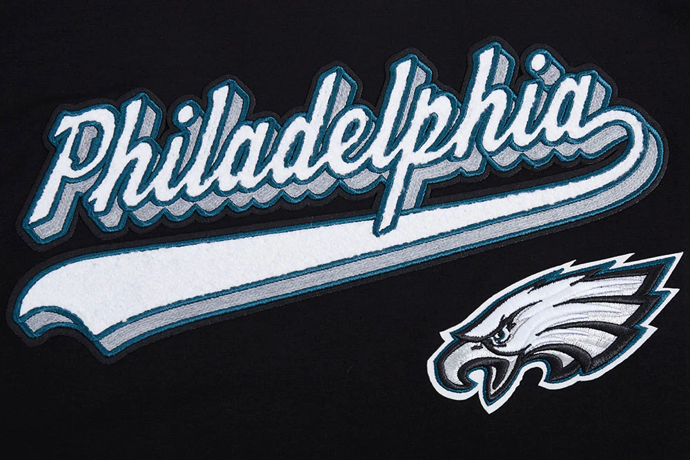 NFL PHILADELPHIA EAGLES SCRIPT TAIL MEN'S TEE (BLACK) - Image 5
