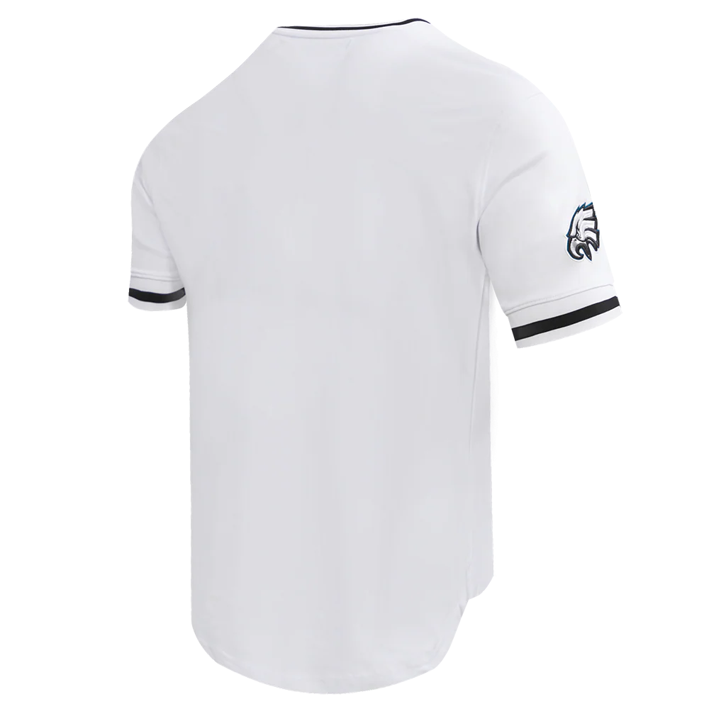 NFL PHILADELPHIA EAGLES CLASSIC CHENILLE MEN'S DOUBLE KNIT TEE (WHITE) - Image 3