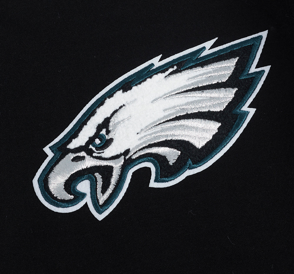 NFL PHILADELPHIA EAGLES JALEN HURTS #1 CLASSIC MEN'S WARM UP JACKET (BLACK) - Image 7