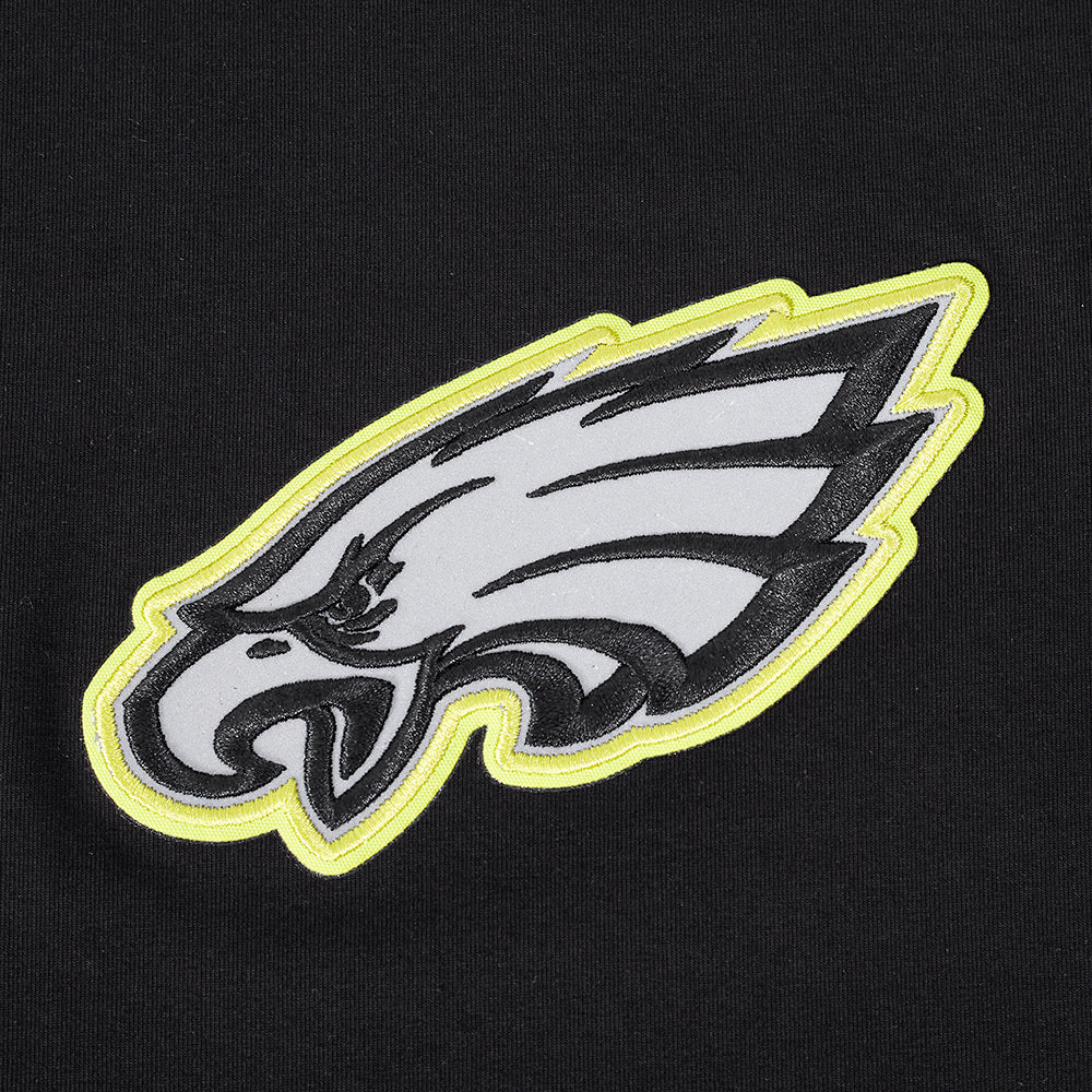 NFL PHILADELPHIA EAGLES UNDER THE LIGHTS MEN'S SINGLE JERSEY TEE (BLACK) - Image 5