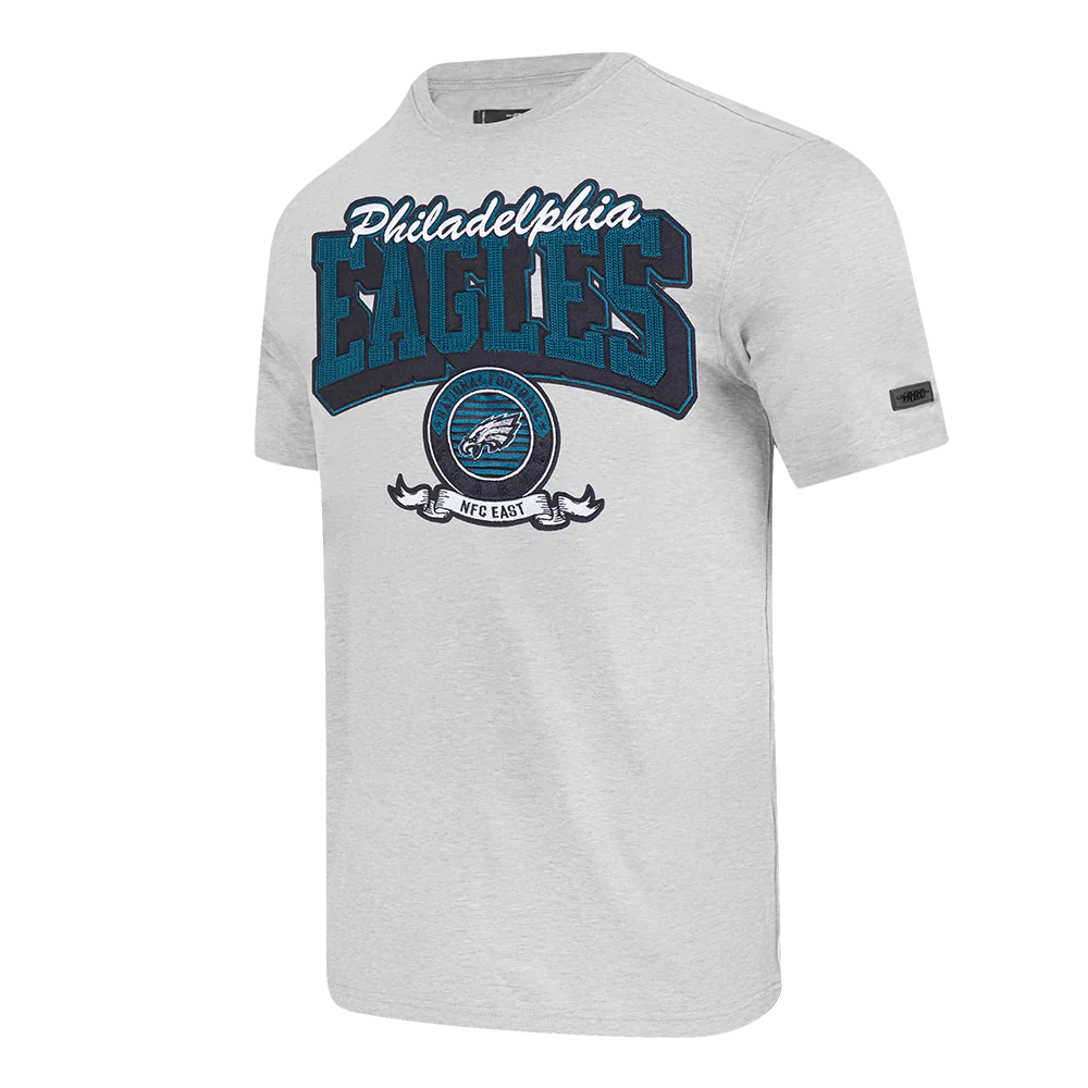 NFL PHILADELPHIA EAGLES TEAM BADGE MEN'S SJ TEE (HEATHER GREY) - Image 4