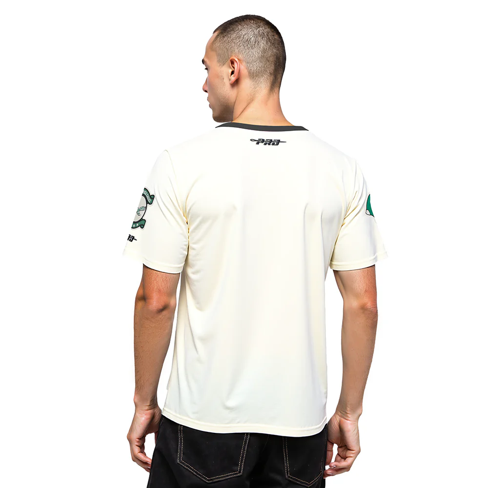 NFL PHILADELPHIA EAGLES MODERN ORIGINALS MEN'S RINGER TEE (EGGSHELL/ BLACK) - Image 2