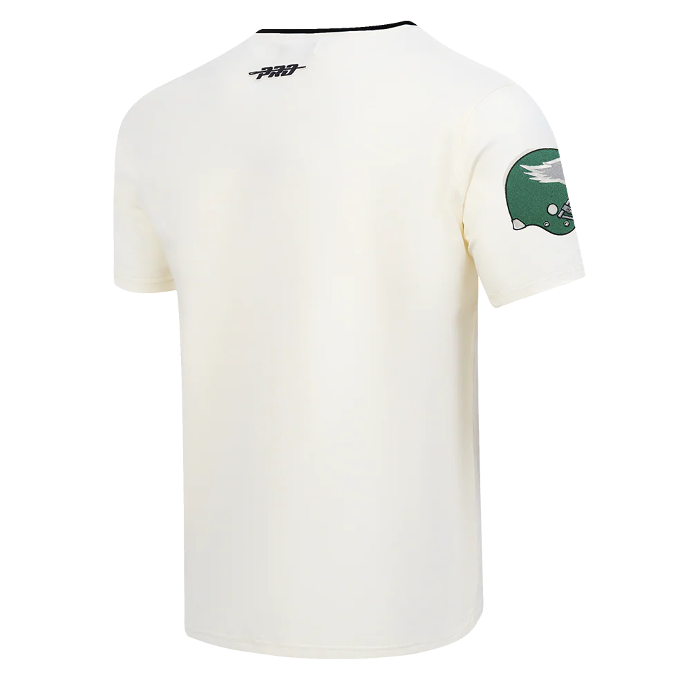 NFL PHILADELPHIA EAGLES MODERN ORIGINALS MEN'S RINGER TEE (EGGSHELL/ BLACK) - Image 4