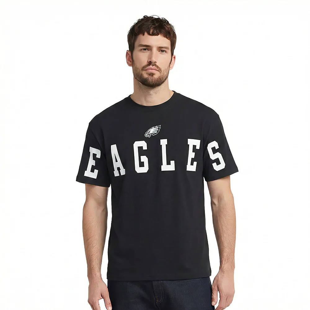 PHILADELPHIA EAGLES BILLBOARD MEN'S CJ DROP SHOULDER TEE (BLACK)