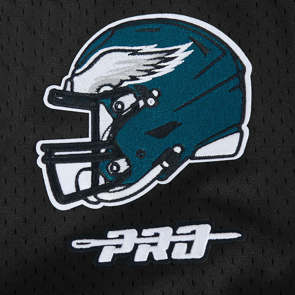 NFL PHILADELPHIA EAGLES SAQUON BARKLEY #26 CLASSIC MESH PNN MEN'S MESH BUTTON DOWN SHIRT (BLACK) - Image 6