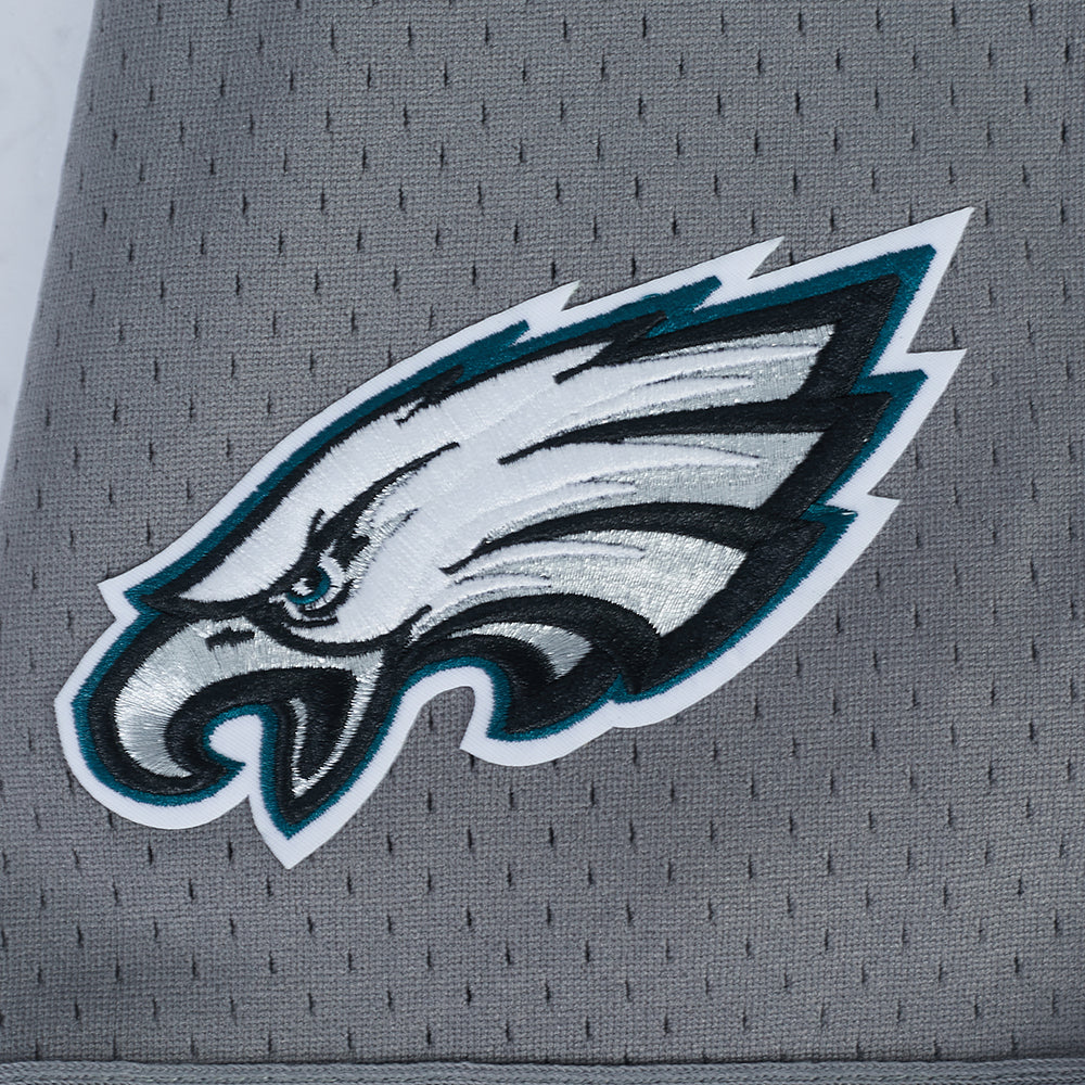 NFL PHILADELPHIA EAGLES SAQUON BARKLEY #26 CLASSIC MESH PNN MEN'S MESH BUTTON DOWN SHIRT (Gray) - Image 5