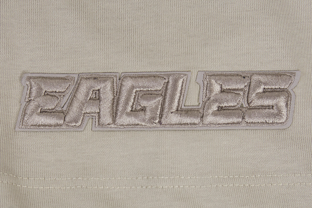 NFL PHILADELPHIA EAGLES NEUTRAL COTTON JERSEY DROP SHOULDER TEE (TAUPE) - Image 7