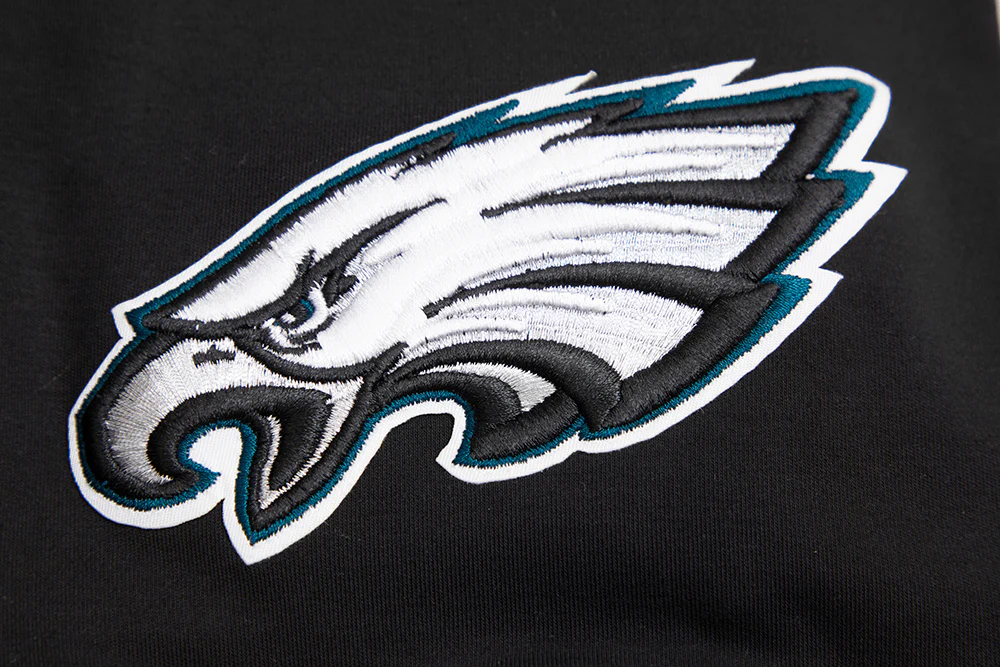 NFL PHILADELPHIA EAGLES JALEN HURTS #1 MEN'S SHORT SLEEVE PULLOVER HOODIE (BLACK) - Image 6