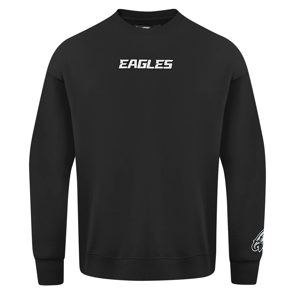 NFL PHILADELPHIA EAGLES WINGSPAN MEN'S DROP SHOULDER LONG SLEEVE TEE (BLACK) - Image 2