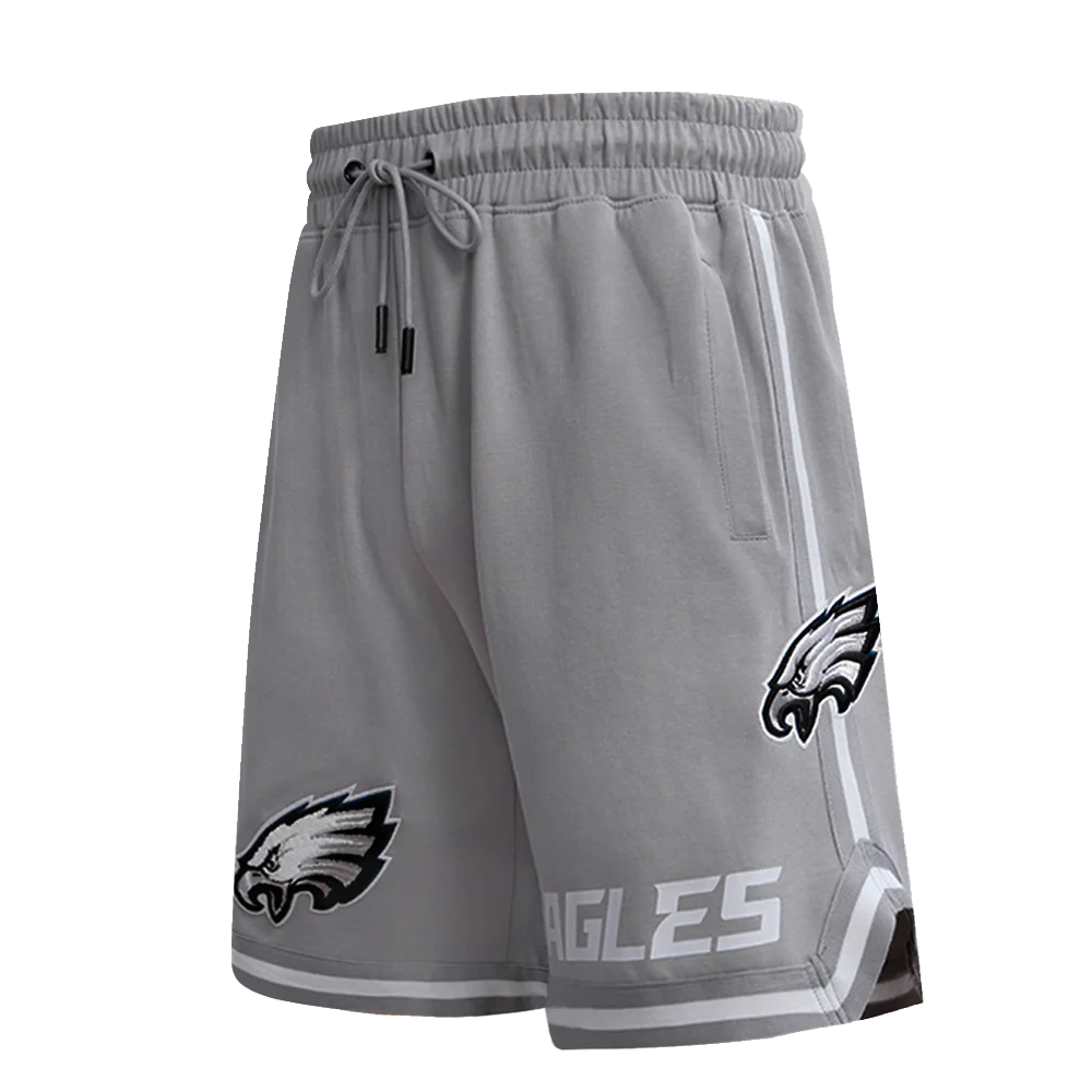 NFL PHILADELPHIA EAGLES CLASSIC CHENILLE MEN'S DOUBLE KNIT SHORT (GRAY)