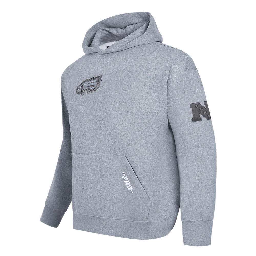 NFL PHILADELPHIA EAGLES REVERSE FRENCH TERRY MEN'S DROP SHOULDER FLC (DARK HEATHER GRAY) - Image 2