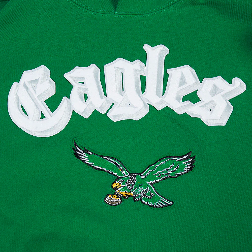 NFL PHILADELPHIA EAGLES BEST OF MEN'S DROP SHOULDER PO HOODIE (KELLY GREEN) - Image 7