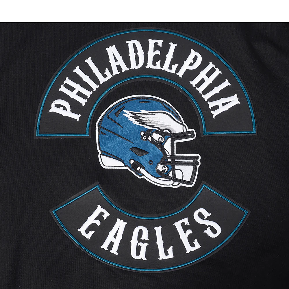 NFL PHILADELPHIA EAGLES BORN FOR SPORT MEN'S FLC PO HOODIE (BLACK) - Image 5