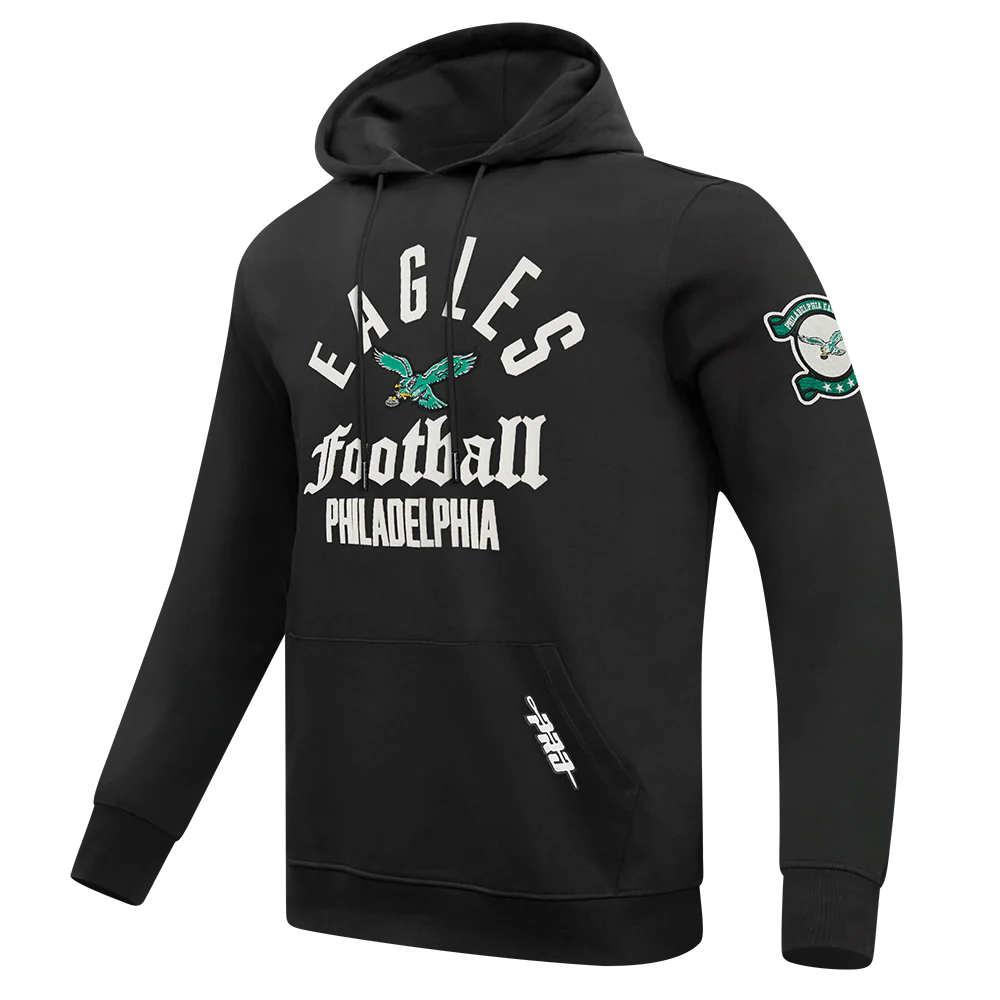 NFL PHILADELPHIA EAGLES MODERN ORIGINALS MEN'S FLC PO HOODIE (BLACK) - Image 3