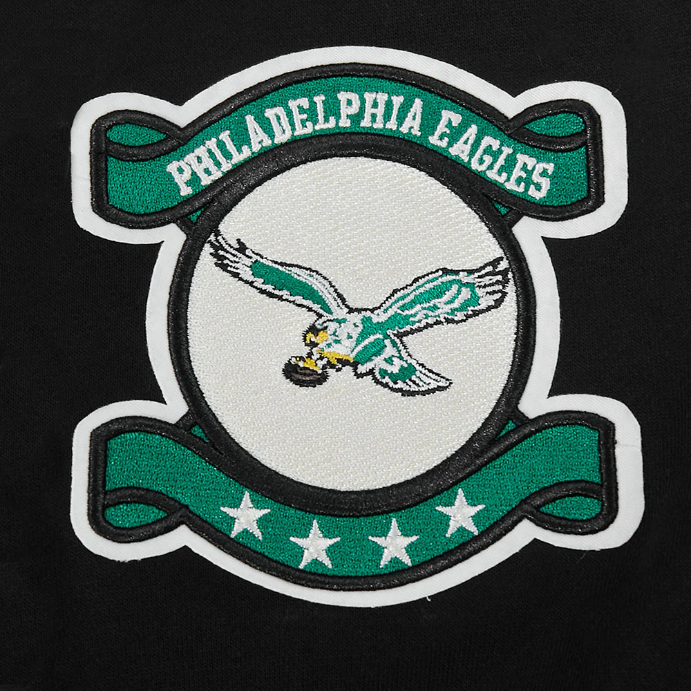 NFL PHILADELPHIA EAGLES MODERN ORIGINALS MEN'S FLC PO HOODIE (BLACK) - Image 6
