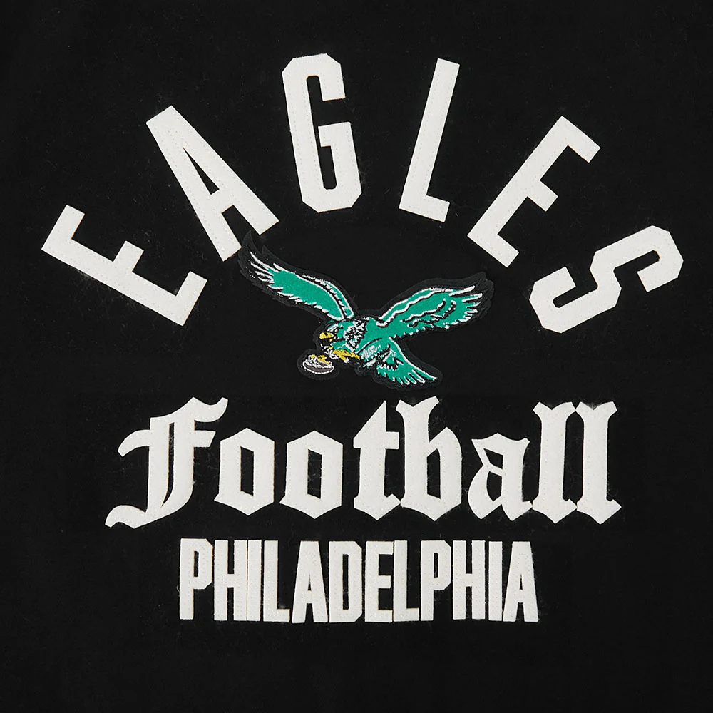NFL PHILADELPHIA EAGLES MODERN ORIGINALS MEN'S FLC PO HOODIE (BLACK) - Image 7