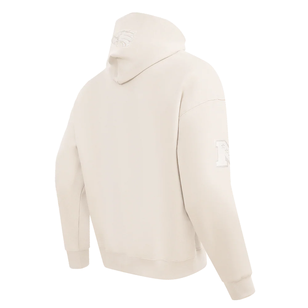 NFL PHILADELPHIA EAGLES NEUTRAL DROP SHOULDER FLEECE PULLOVER HOODIE (EGGSHELL) - Image 3