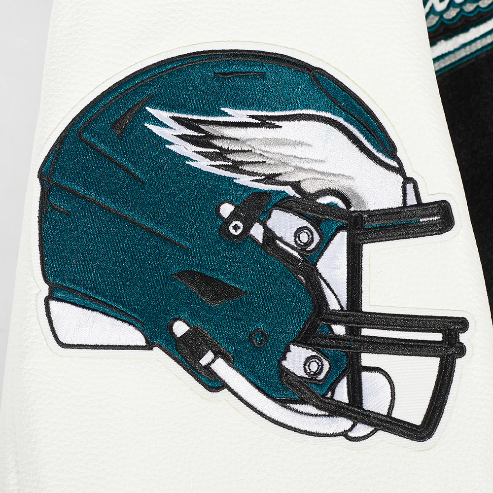 NFL PHILADELPHIA EAGLES SCRIPT TAIL MEN'S RIB WOOL VARSITY (BLACK/WHITE) - Image 7