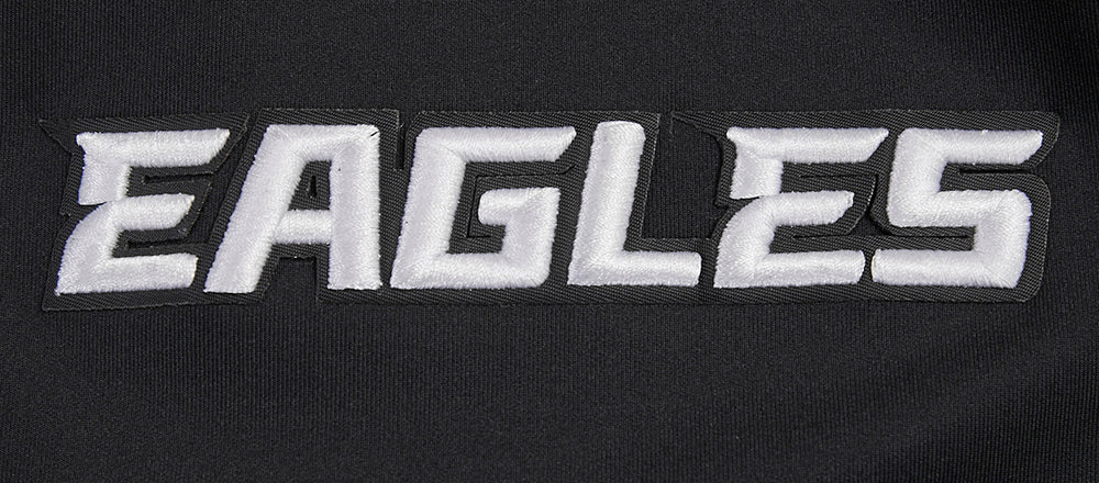 NFL PHILADELPHIA EAGLES CLASSIC MEN'S DOUBLE KNIT TRACK JACKET (BLACK) - Image 6