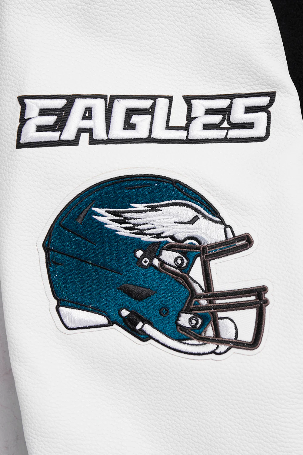 NFL PHILADELPHIA EAGLES CLASSIC WOOL MEN'S VARSITY JACKET (BLACK/WHITE) - Image 9
