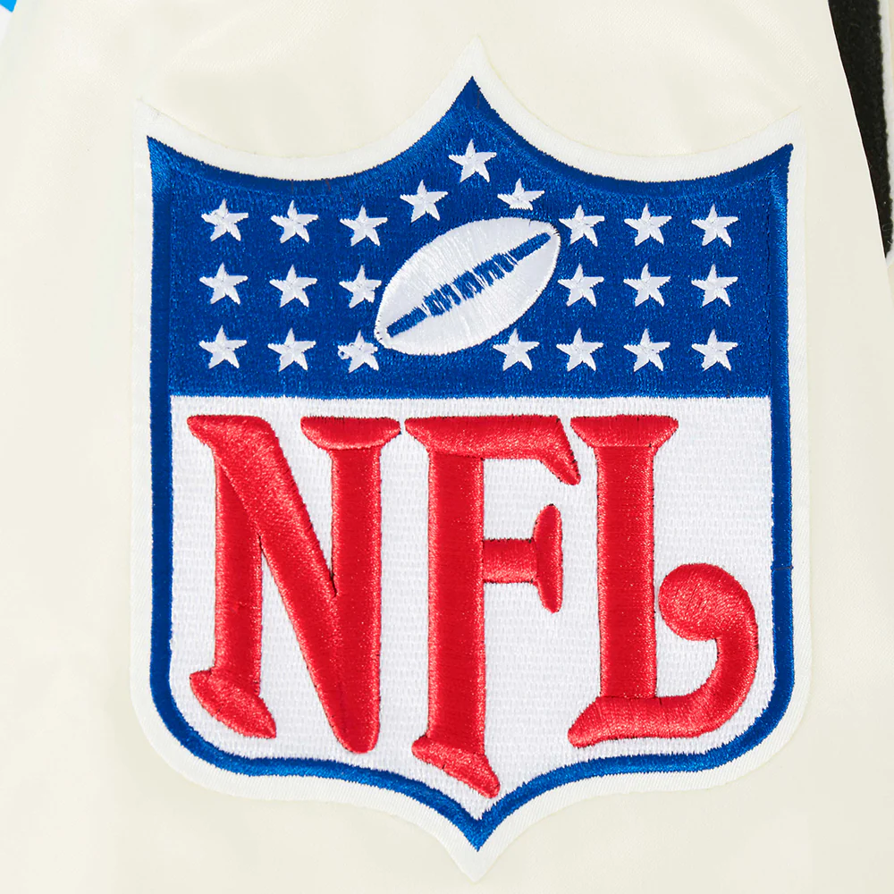 NFL PHILADELPHIA EAGLES BEST OF MEN'S RIB SATIN JACKET (EGGSHELL/ KELLY GREEN) - Image 10